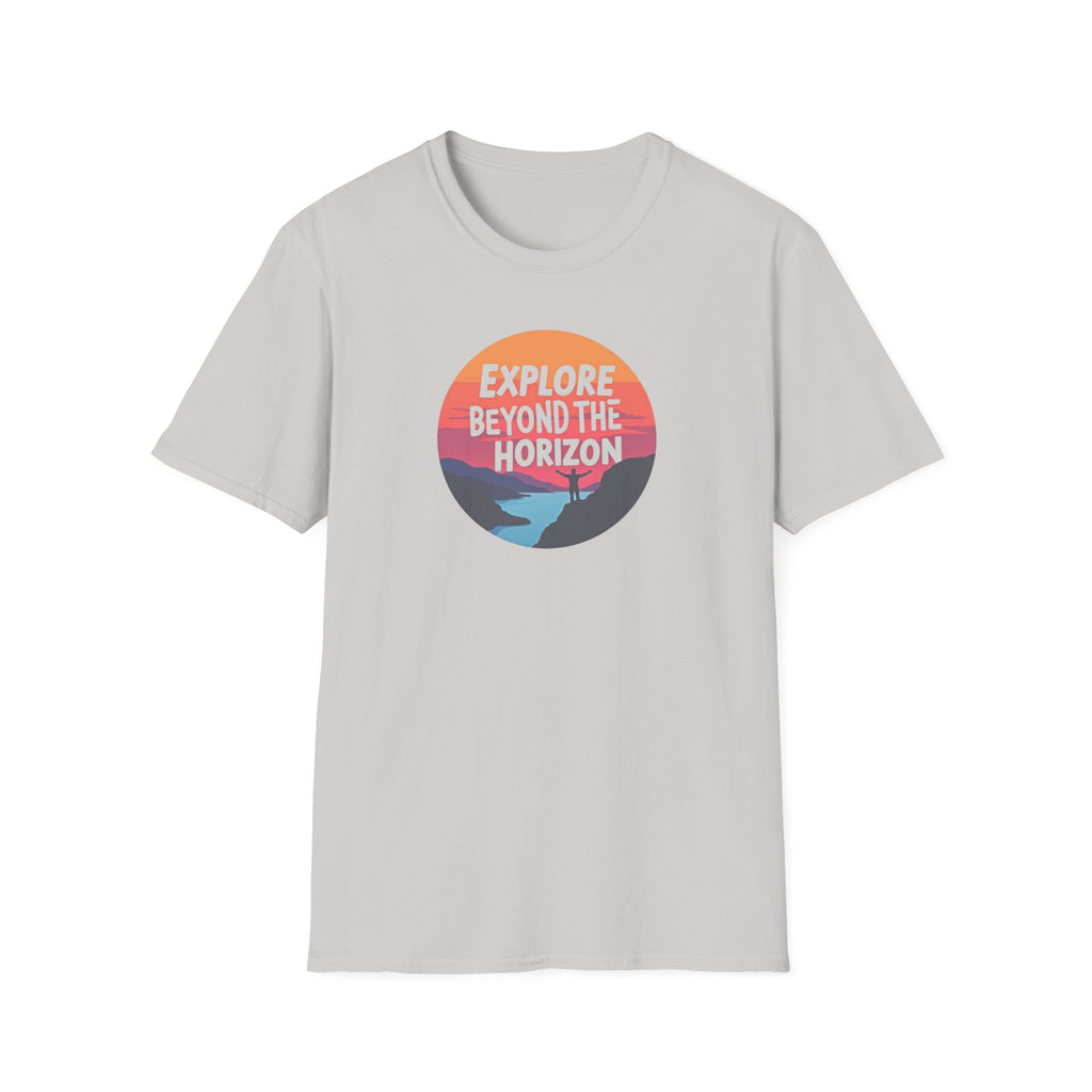 Explore Beyond the Horizon T-Shirt | Sunset Mountain Adventure