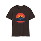 Retro Mountain Sunset Vibes | Vintage Outdoor Nature Tee