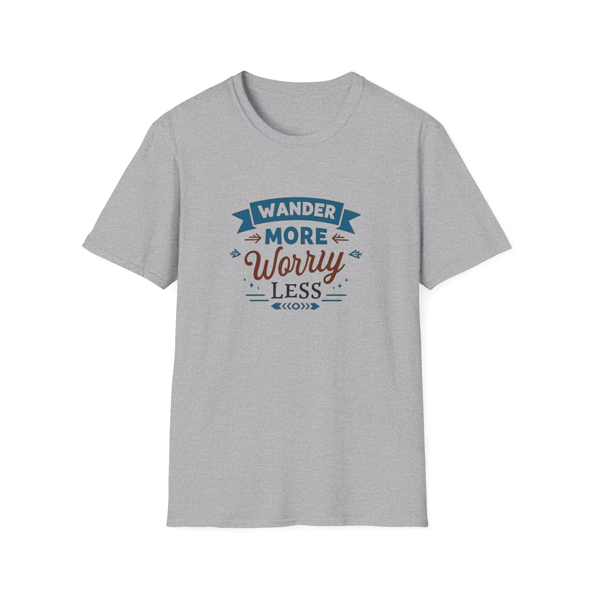 Wander More Worry Less T-Shirt | Travel Quote Tee