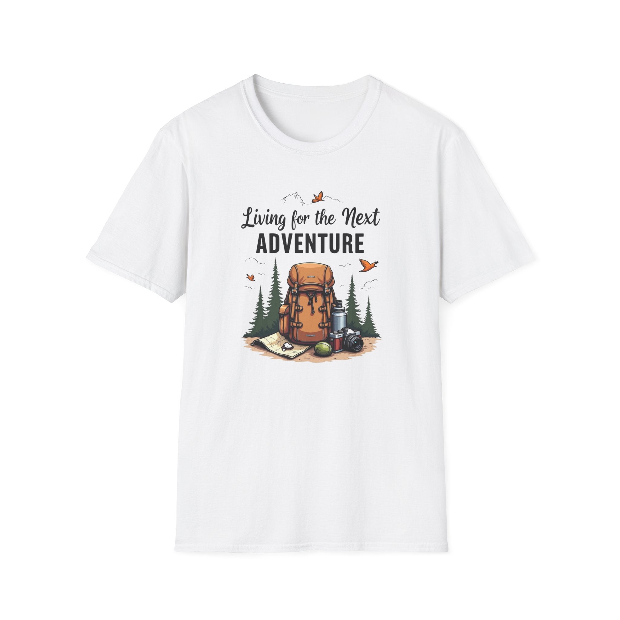 Living for the Next Adventure T-Shirt | Hiking Backpack Design