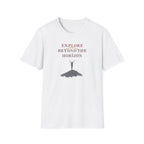 Explore Beyond the Horizon T-Shirt | Mountain Silhouette Typography