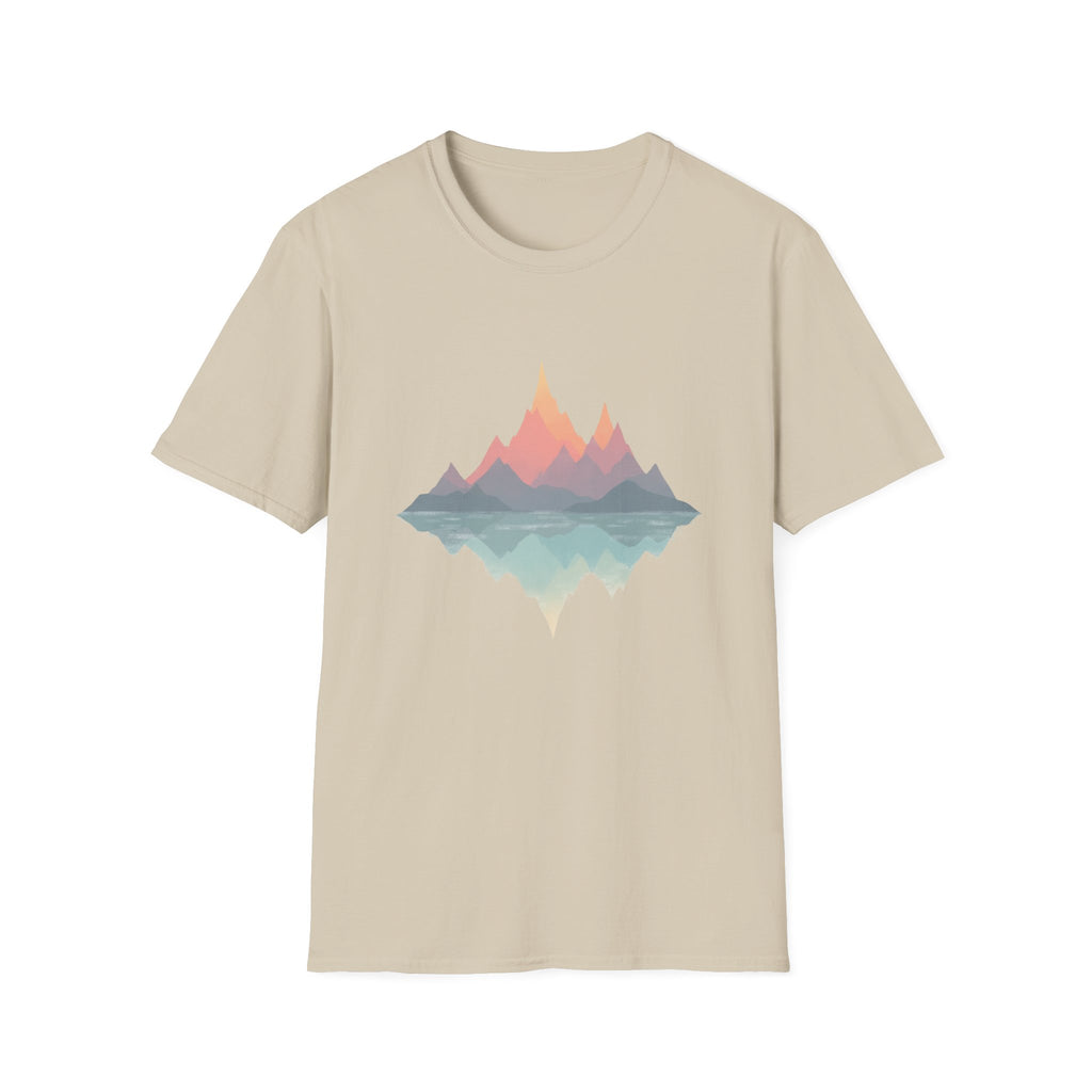 Retro Peaks Reflection T-Shirt | Minimal Nature Tee