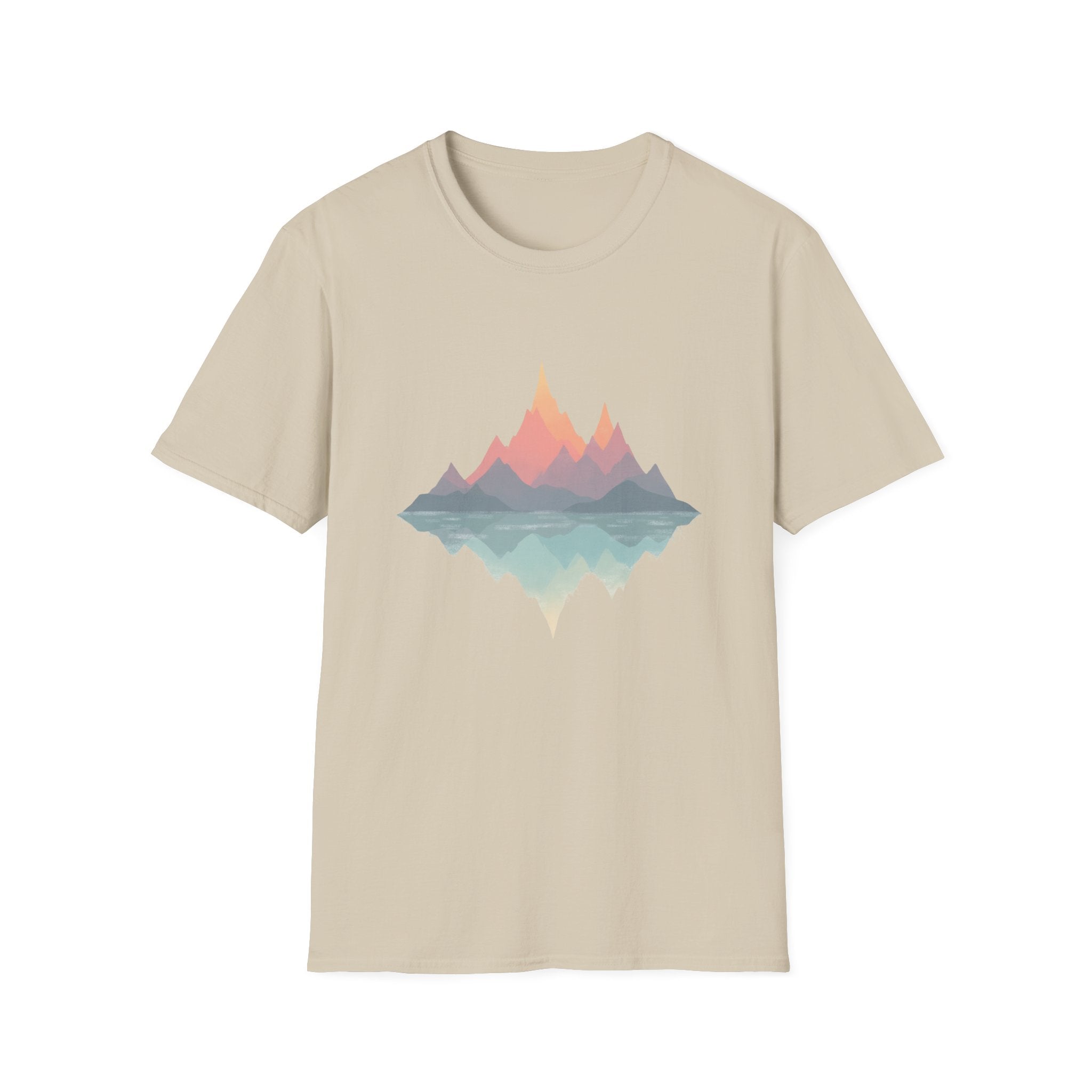 Retro Peaks Reflection T-Shirt | Minimal Nature Tee
