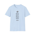 Sky Above Earth Below Peace Within T-Shirt | Minimal Nature Quote
