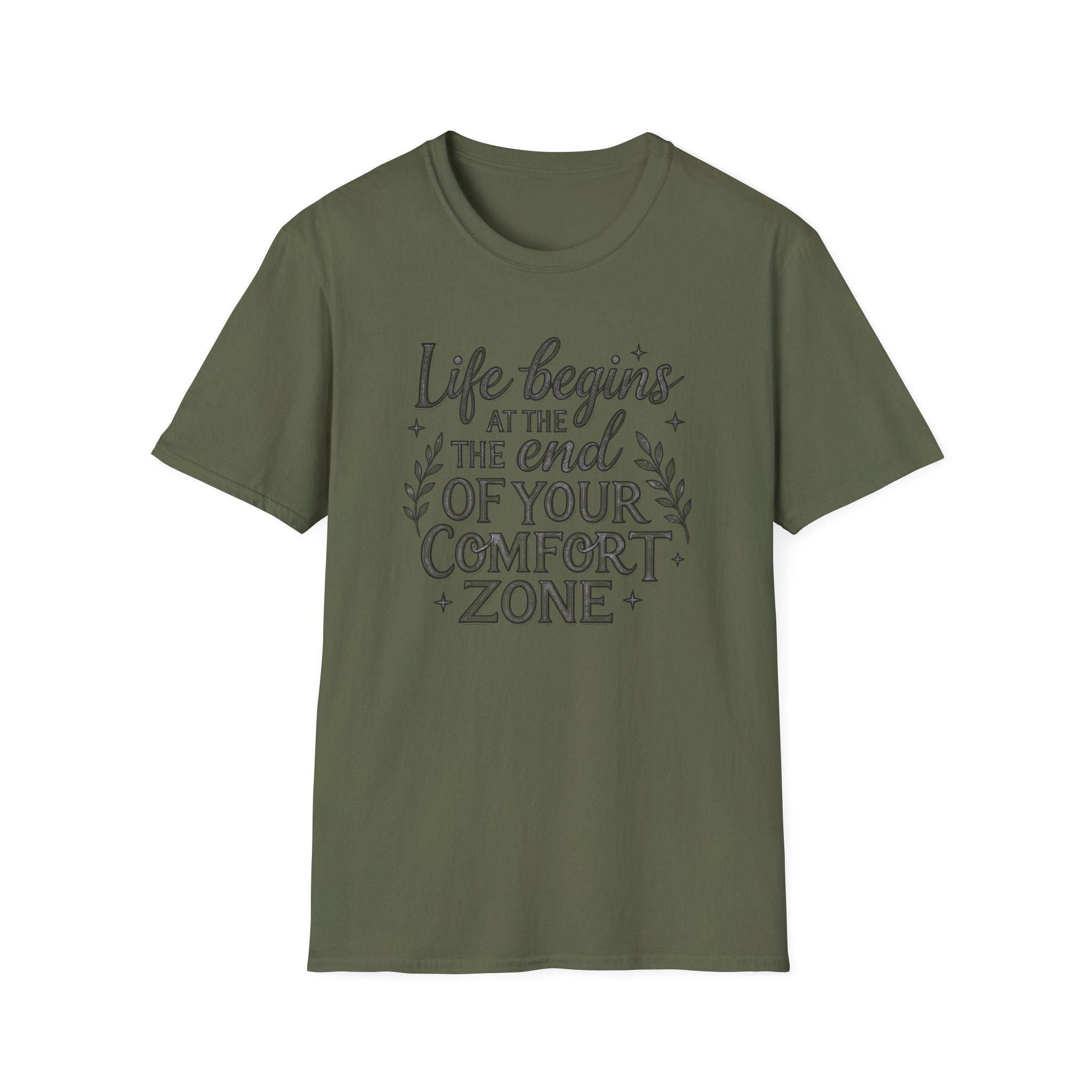 Life Begins at the End of Your Comfort Zone T-Shirt | Motivational Tee