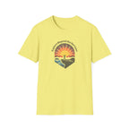 Explore Beyond the Horizon T-Shirt | Sunset Adventure Graphic
