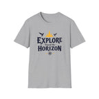 Explore Beyond the Horizon T-Shirt | Adventure Mountains Compass