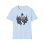 Mountain Landscape T-Shirt | Forest River Night Scene
