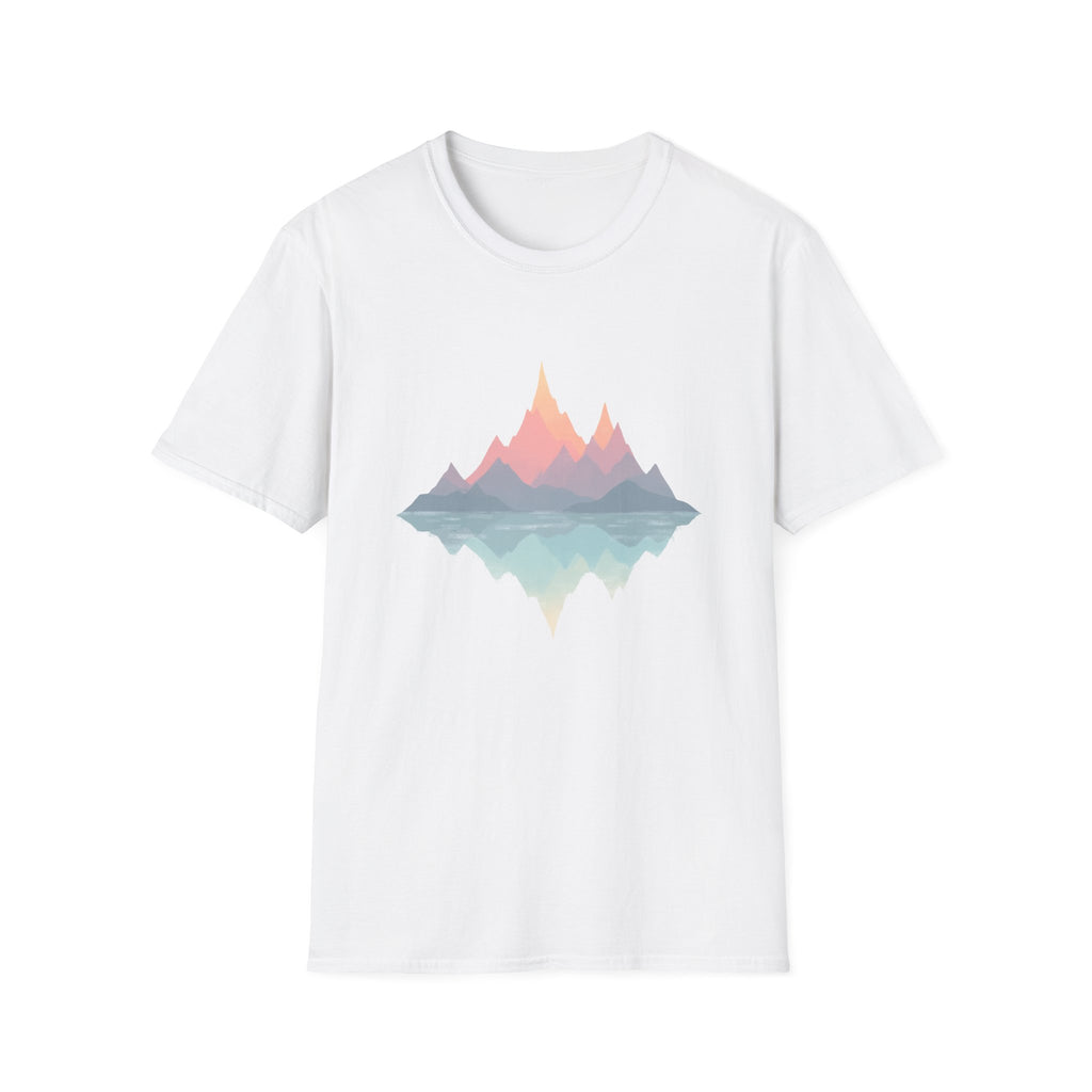 Retro Peaks Reflection T-Shirt | Minimal Nature Tee