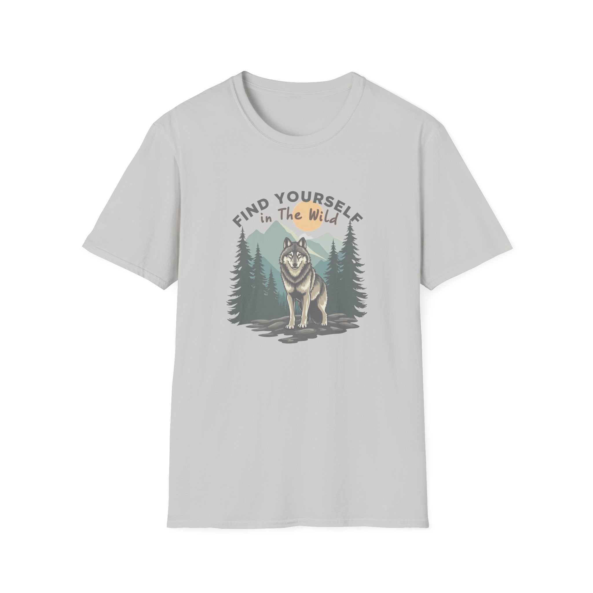 Find Yourself in the Wild | Lone Wolf Forest Adventure T-Shirt