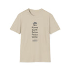 Sky Above Earth Below Peace Within T-Shirt | Minimal Nature Quote