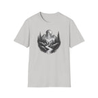 Mountain Moon Hiker T-Shirt | Forest Trail Graphic