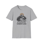 Life begins at the end of your comfort zone | Mountain adventure graphic T-Shirt