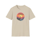 Explore Beyond the Horizon T-Shirt | Mountain Sunset Hiker Design