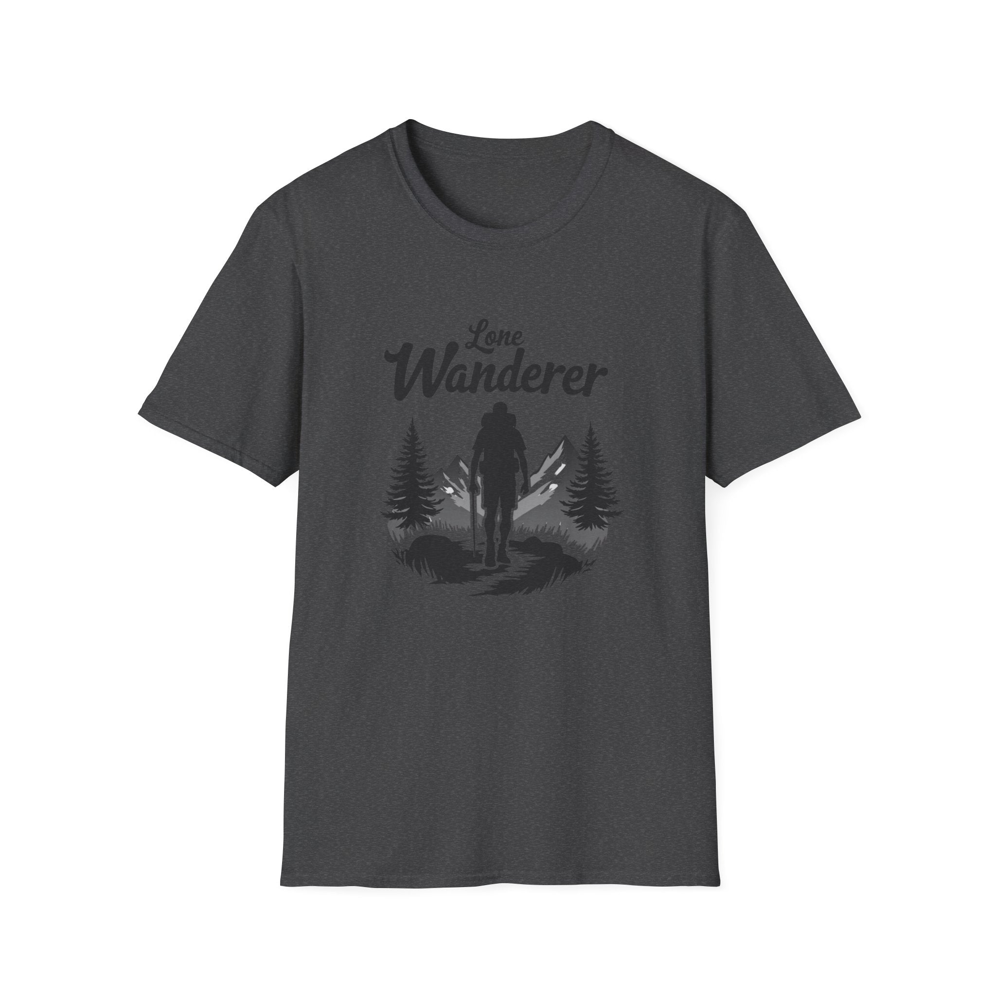 Lone Wanderer T-Shirt | Hiking Forest Silhouette