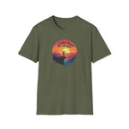Explore Beyond the Horizon T-Shirt | Mountain Sunset Hiker Design