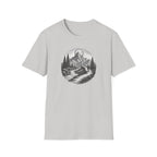 Mountain Landscape T-Shirt | Hand-Drawn River Pines
