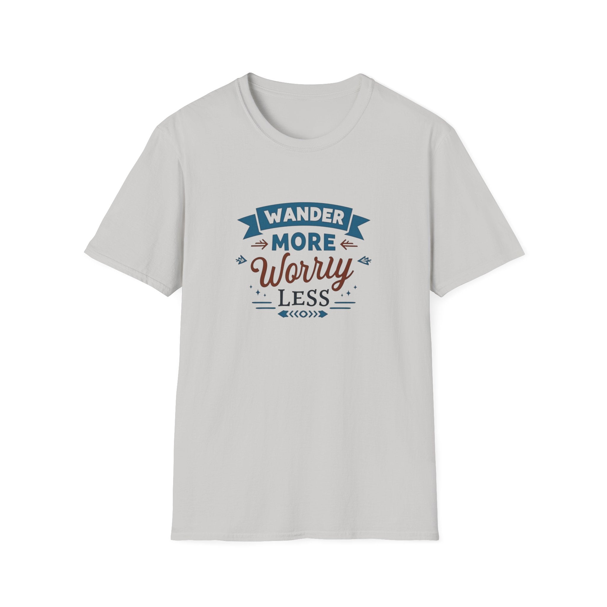 Wander More Worry Less T-Shirt | Travel Quote Tee