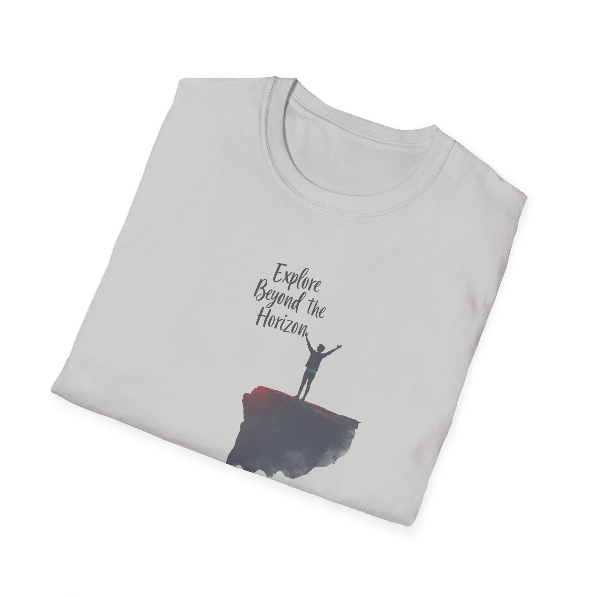 Explore Beyond the Horizon T-Shirt | Sunset Silhouette Adventure