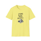 Living for the Next Adventure T-Shirt | Backpack Camping Illustration