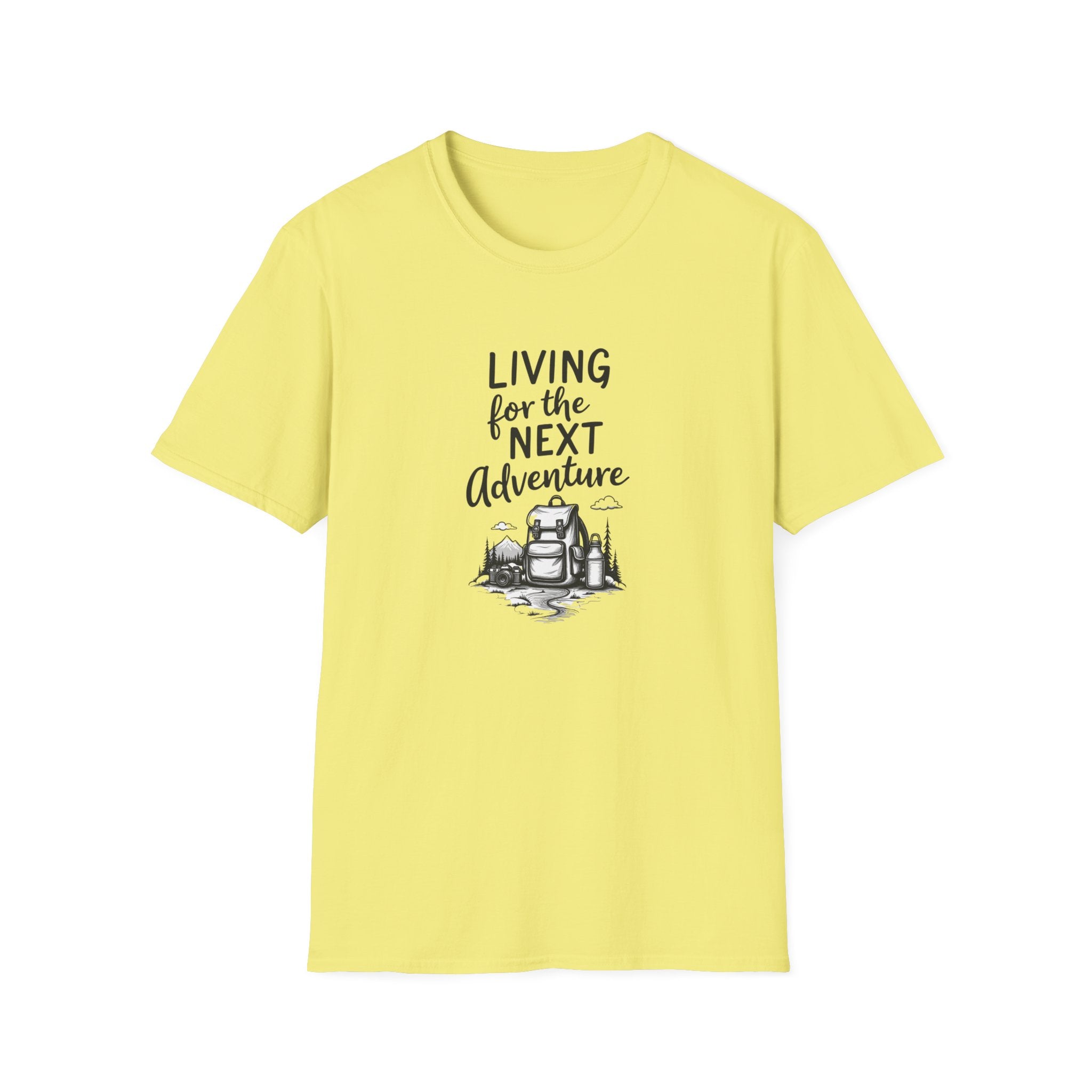 Living for the Next Adventure T-Shirt | Backpack Camping Illustration