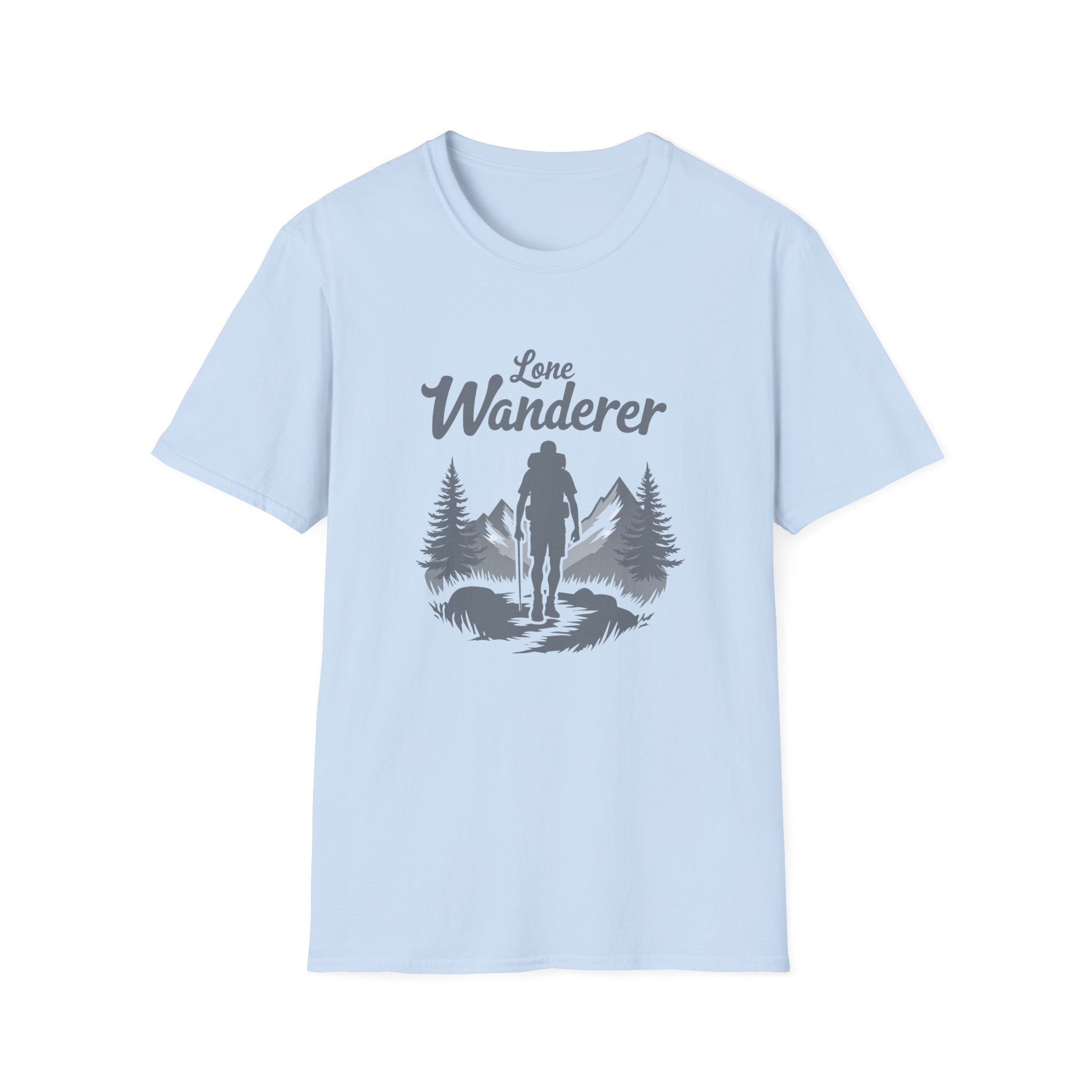 Lone Wanderer T-Shirt | Hiking Forest Silhouette