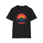Retro Mountain Sunset Vibes | Vintage Outdoor Nature Tee