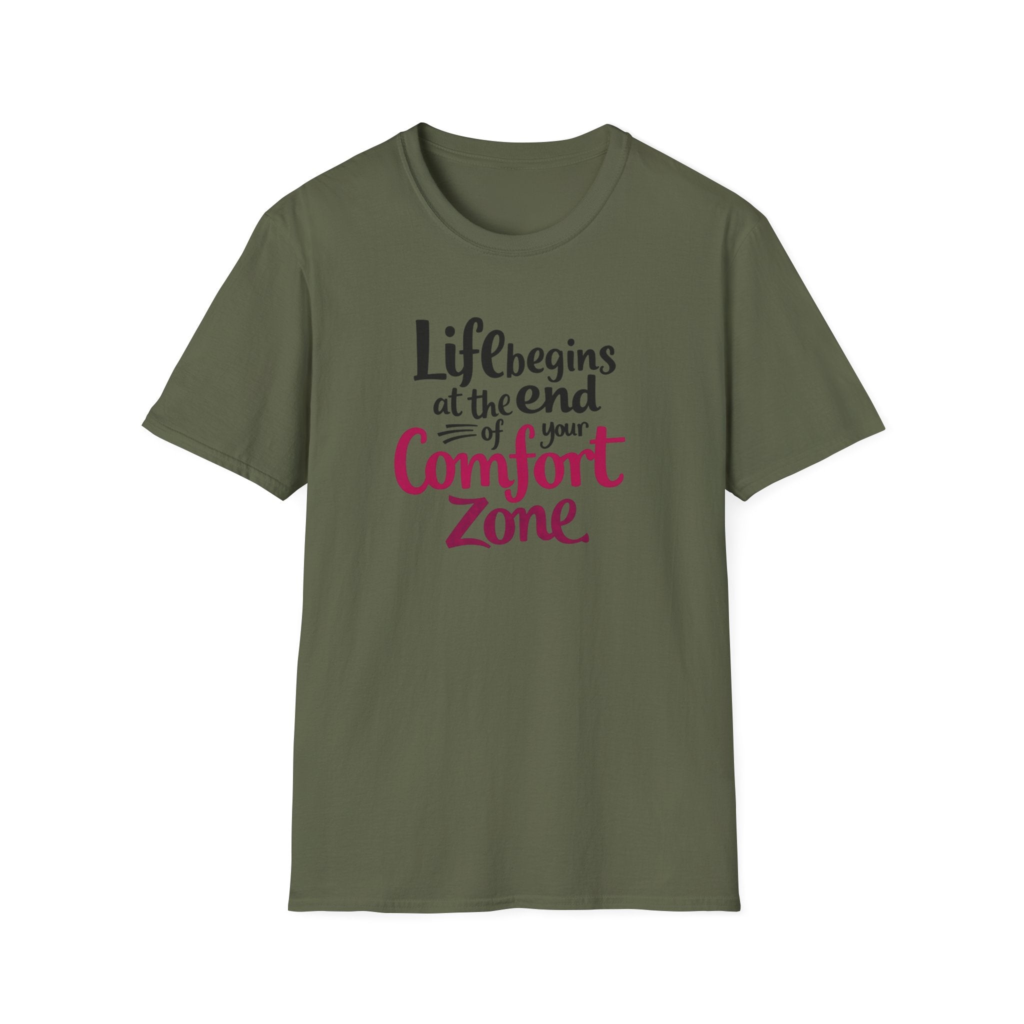 Life Begins at the End of Your Comfort Zone T-Shirt | Motivational Quote
