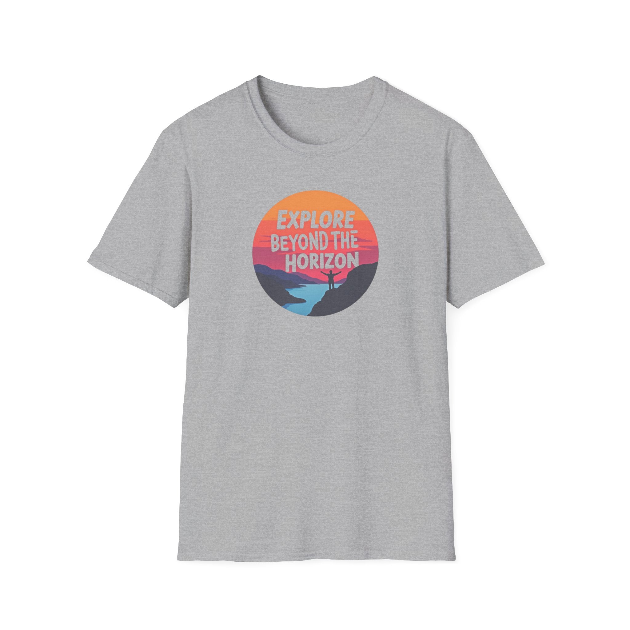 Explore Beyond the Horizon T-Shirt | Sunset Mountain Adventure