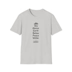 Sky Above Earth Below Peace Within T-Shirt | Minimal Nature Quote