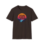 Explore Beyond the Horizon T-Shirt | Sunset Mountain Adventure