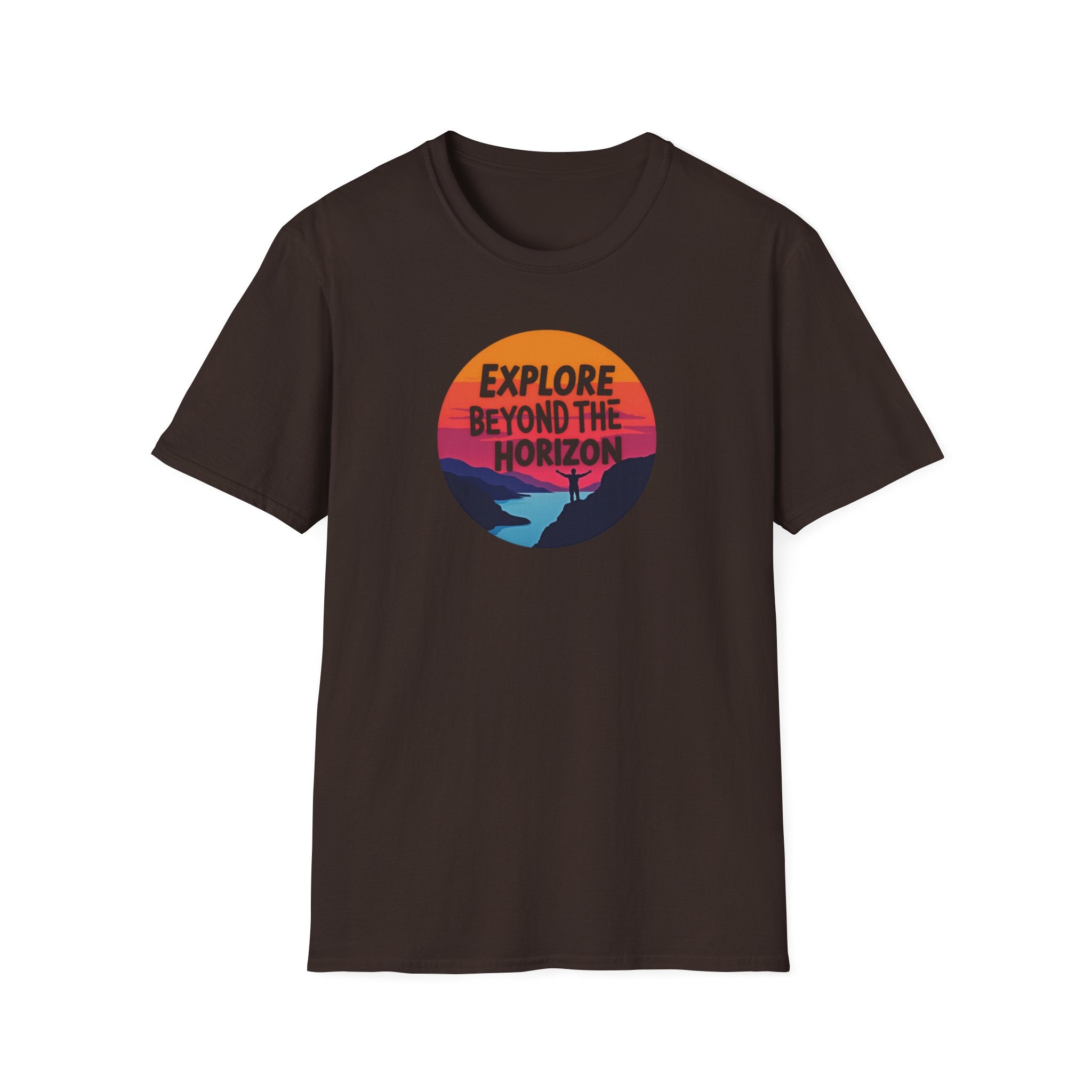 Explore Beyond the Horizon T-Shirt | Sunset Mountain Adventure