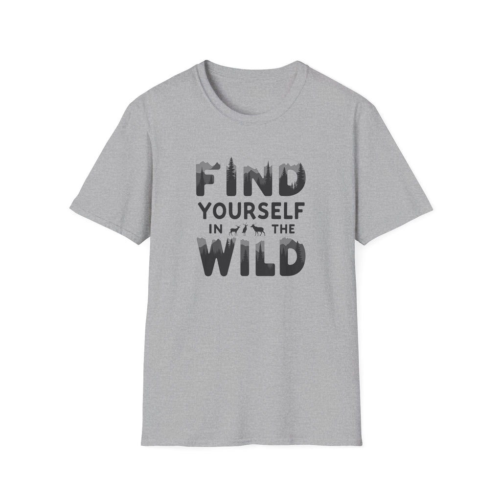 Find Yourself in the Wild T-Shirt | Adventure Typography Tee