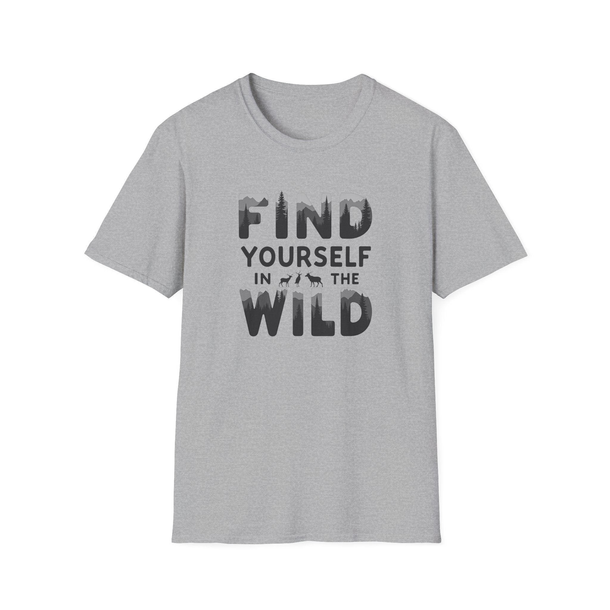 Find Yourself in the Wild T-Shirt | Adventure Typography Tee