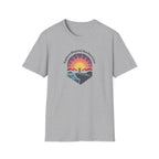 Explore Beyond the Horizon T-Shirt | Sunset Adventure Graphic