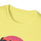 Tropical Sunset Palm Trees T-Shirt | Beach Wave Sun Scene