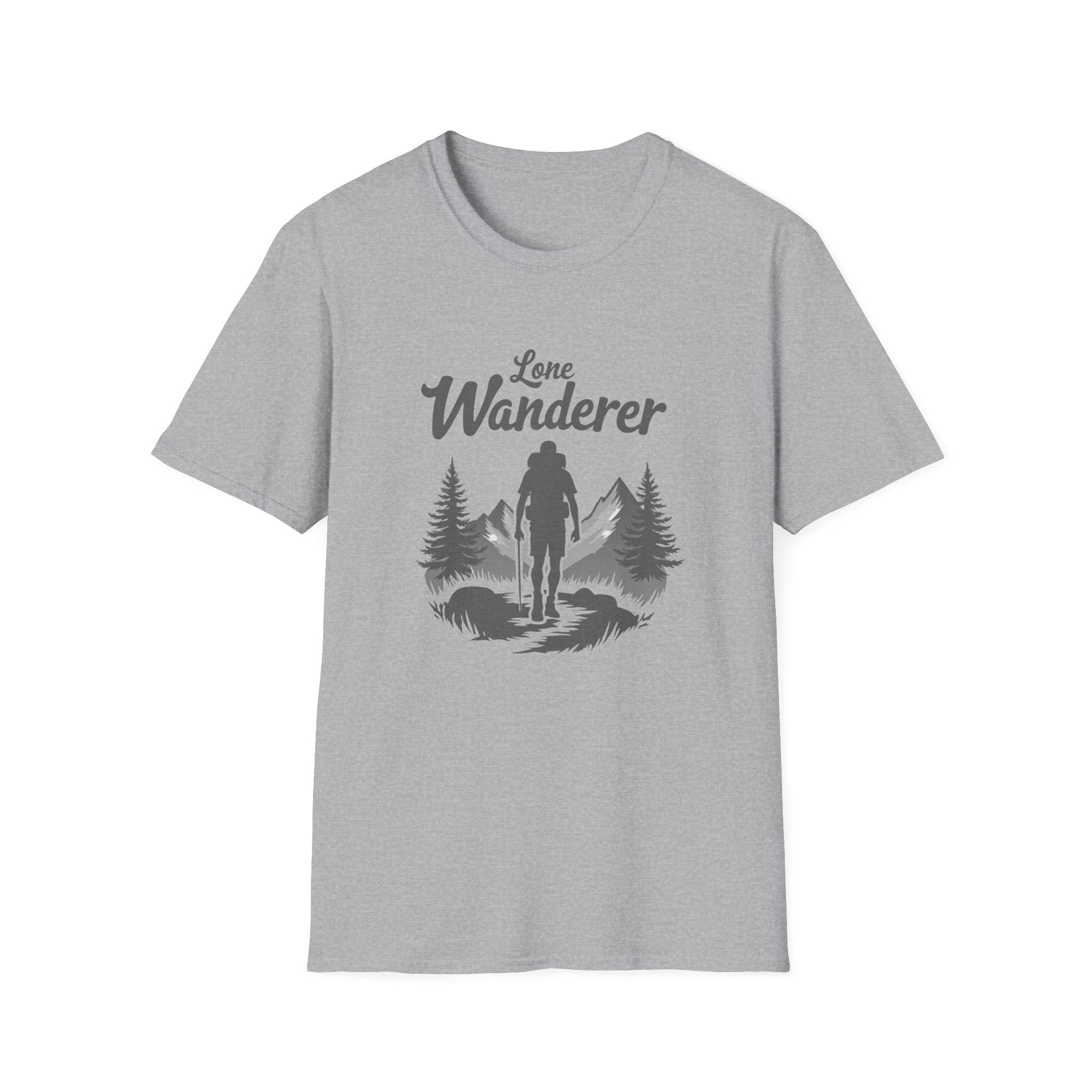 Lone Wanderer T-Shirt | Hiking Forest Silhouette
