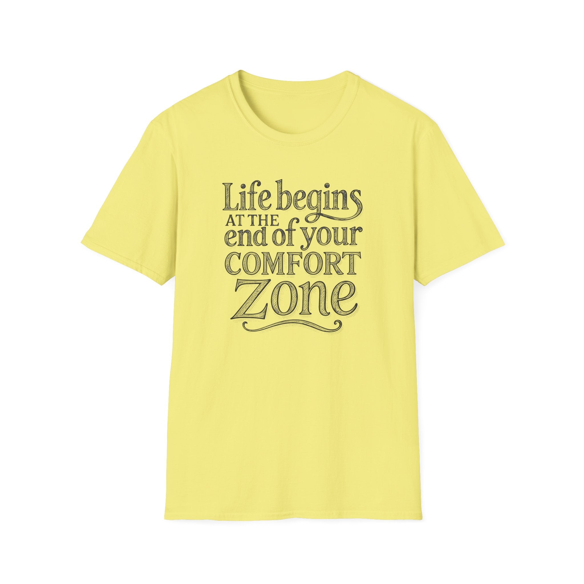 Life Begins at the End of Your Comfort Zone Etched | Motivational Quote