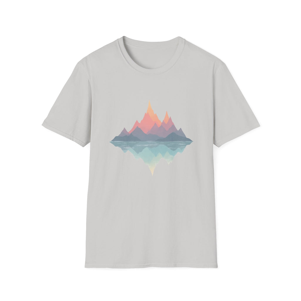 Retro Peaks Reflection T-Shirt | Minimal Nature Tee