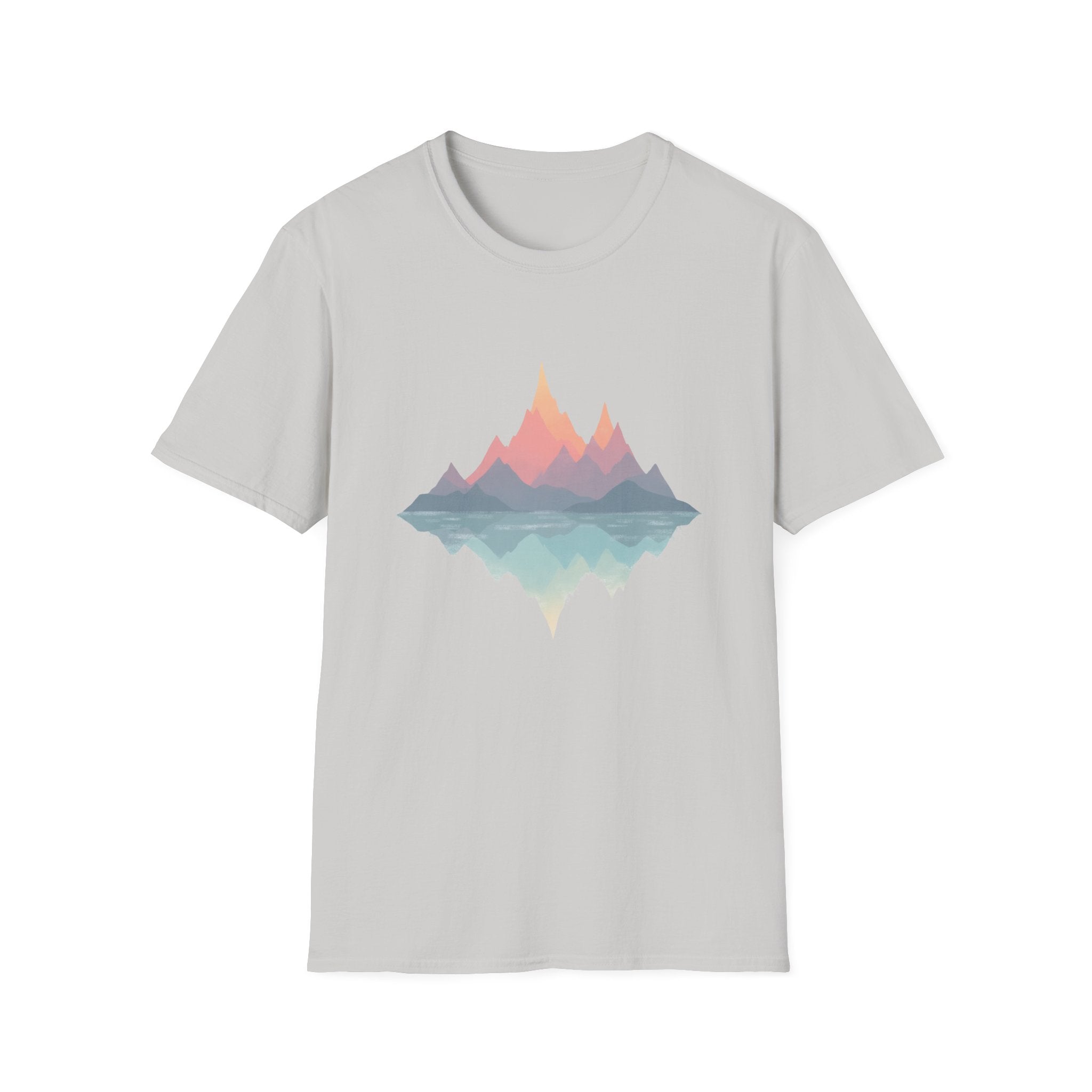 Retro Peaks Reflection T-Shirt | Minimal Nature Tee