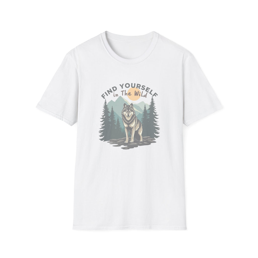 Find Yourself in the Wild | Lone Wolf Forest Adventure T-Shirt