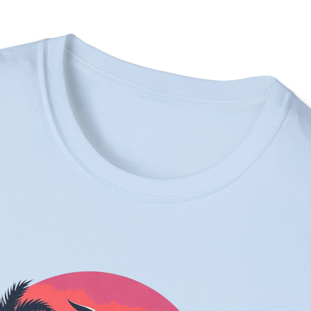 Tropical Sunset Palm Trees T-Shirt | Beach Wave Sun Scene
