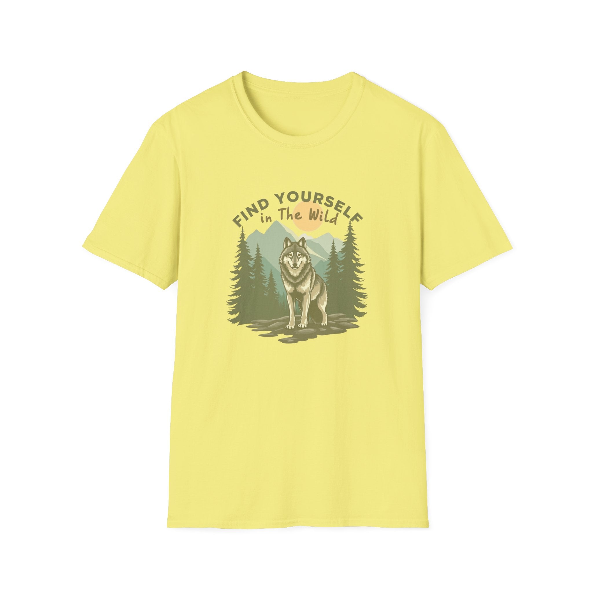 Find Yourself in the Wild | Lone Wolf Forest Adventure T-Shirt