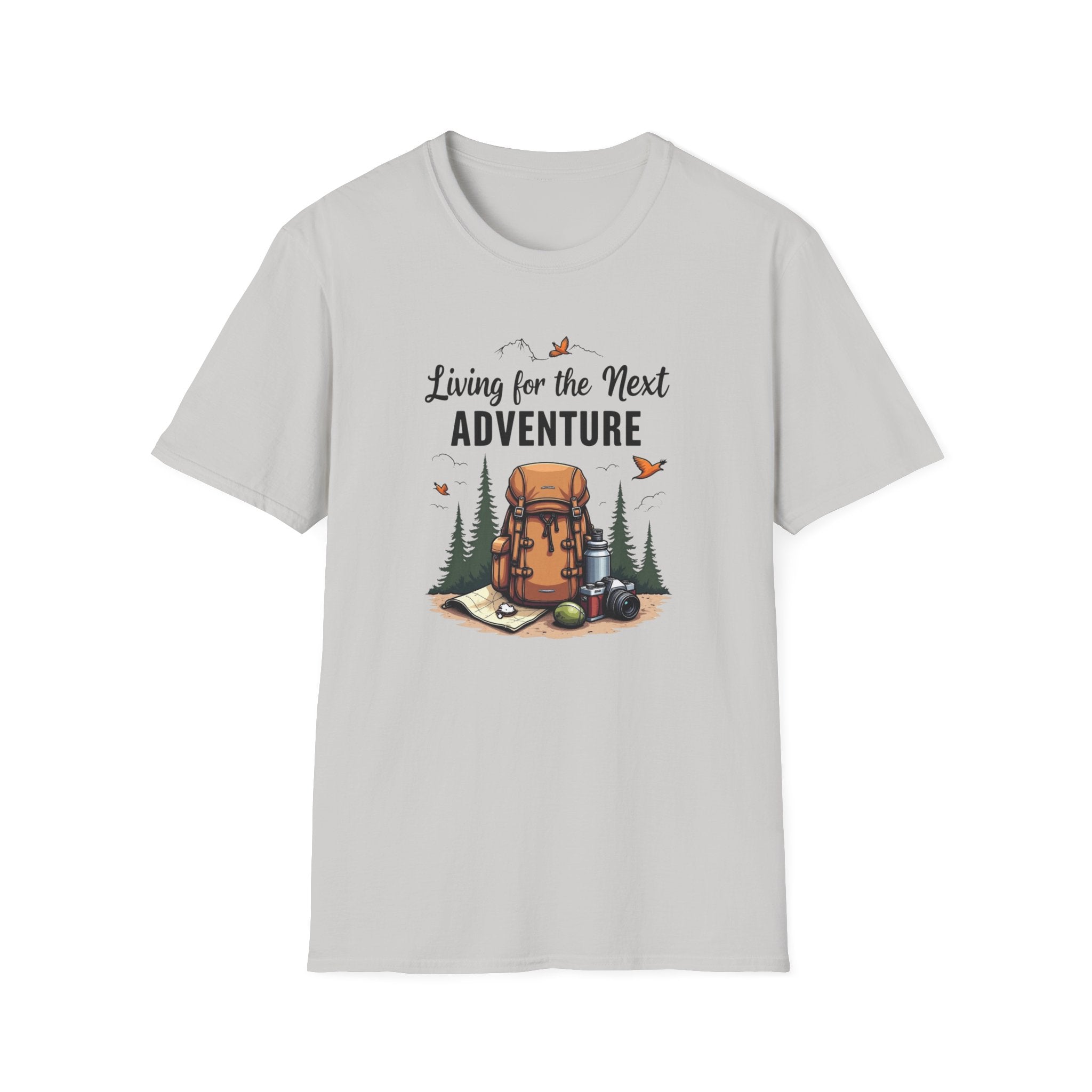 Living for the Next Adventure T-Shirt | Hiking Backpack Design