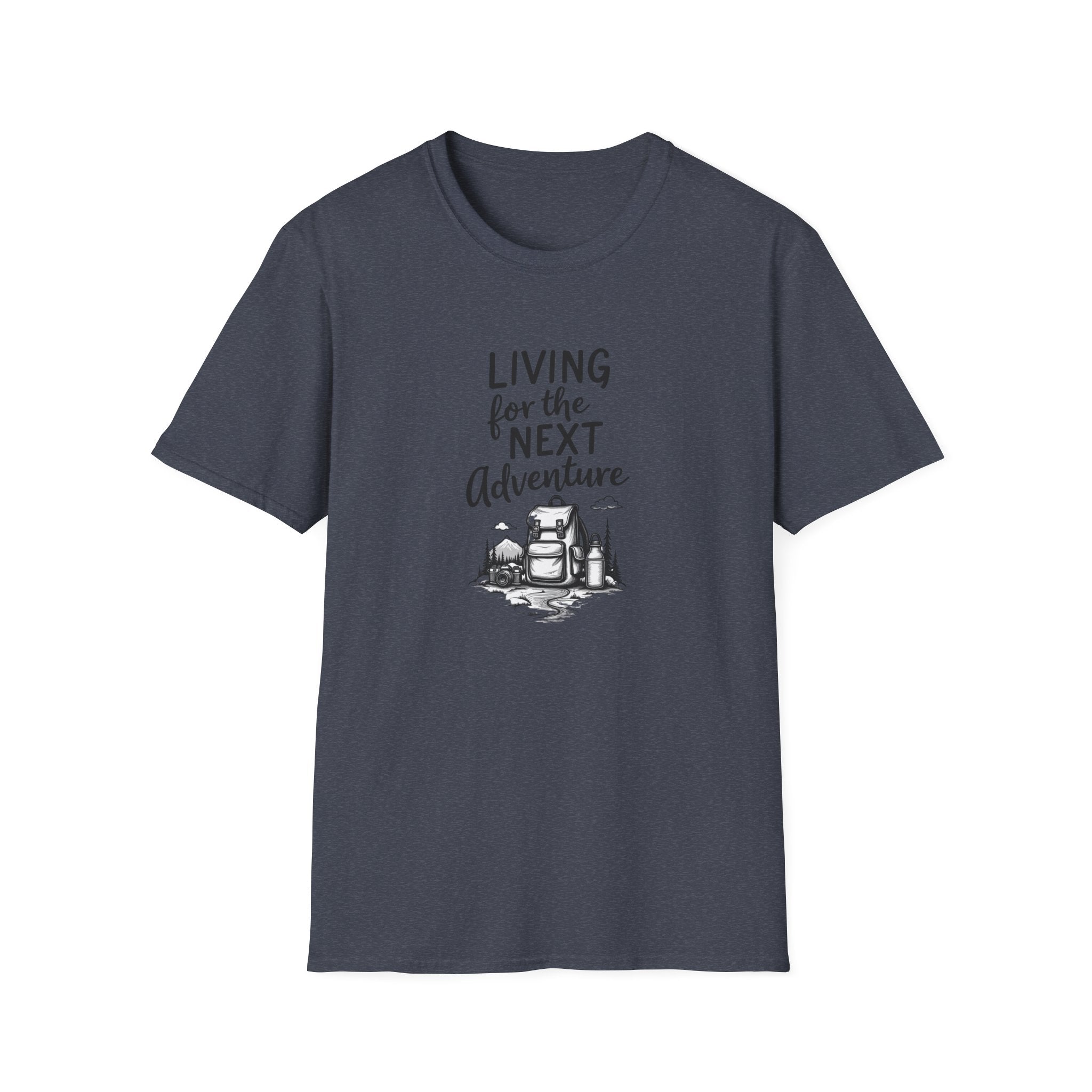 Living for the Next Adventure T-Shirt | Backpack Camping Illustration