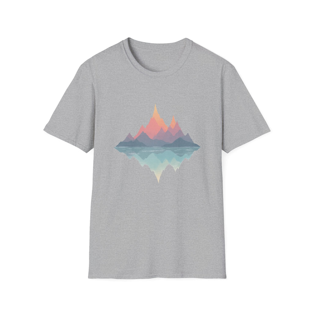 Retro Peaks Reflection T-Shirt | Minimal Nature Tee