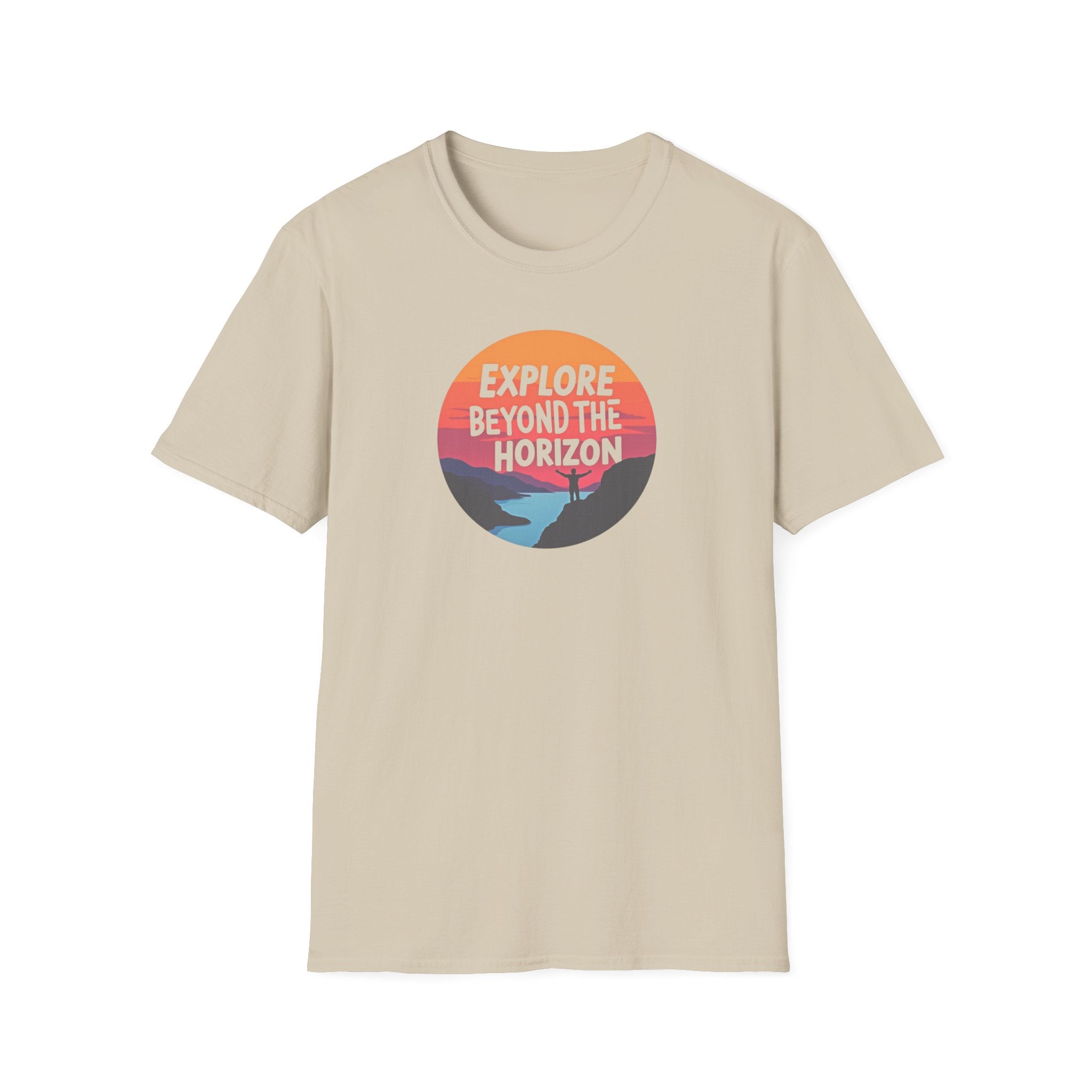 Explore Beyond the Horizon T-Shirt | Sunset Mountain Adventure