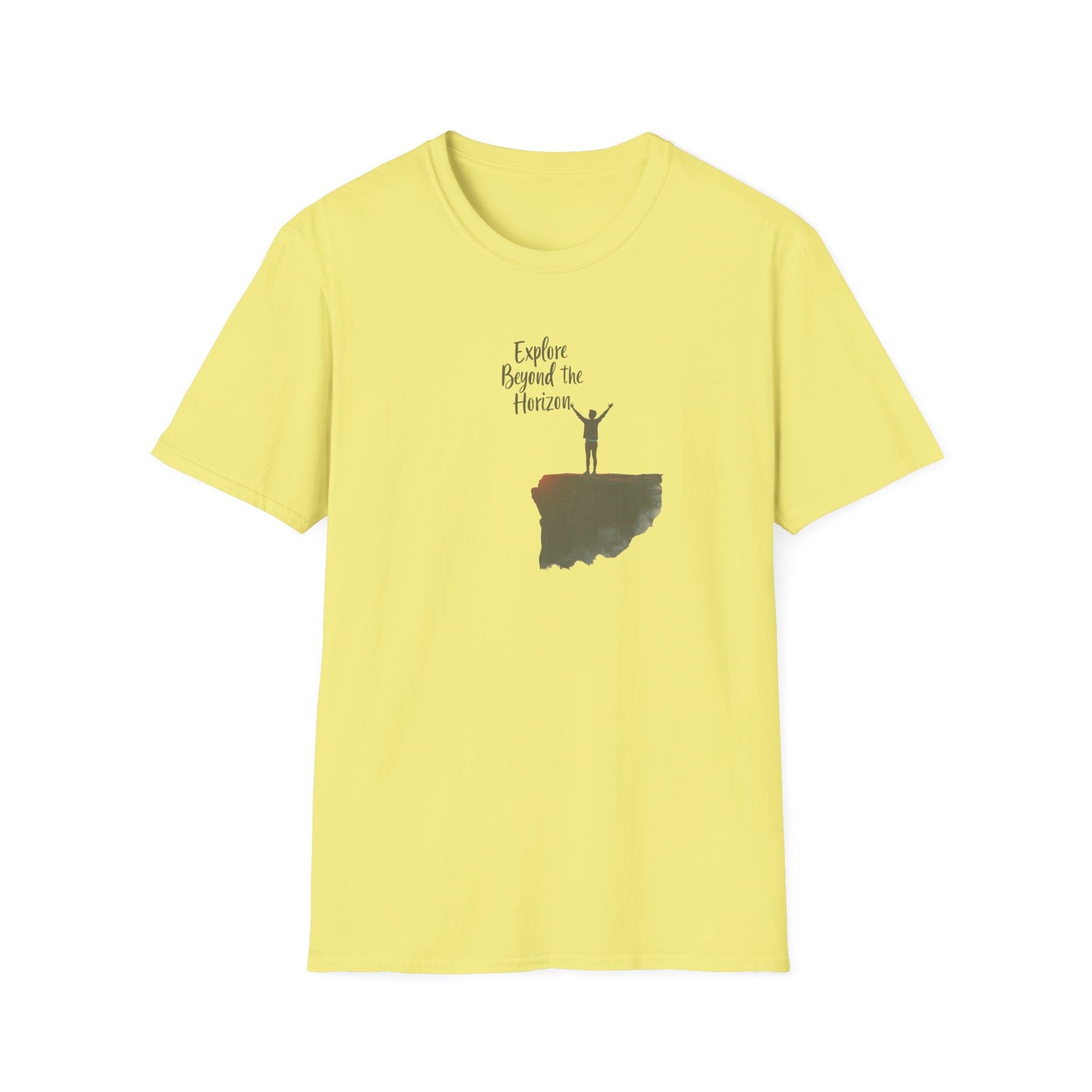 Explore Beyond the Horizon T-Shirt | Sunset Silhouette Adventure