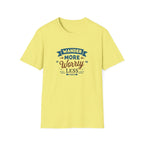 Wander More Worry Less T-Shirt | Travel Quote Tee