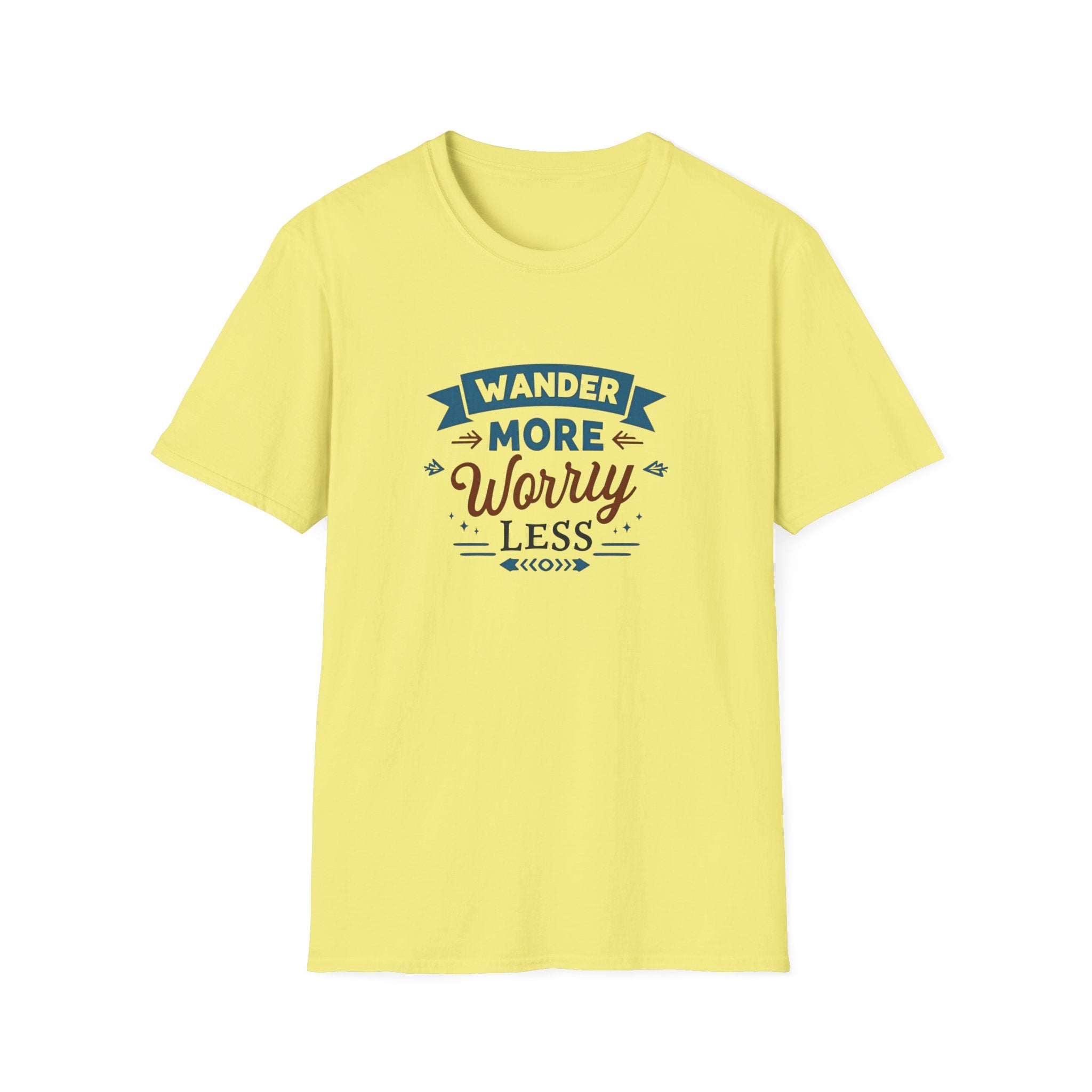 Wander More Worry Less T-Shirt | Travel Quote Tee